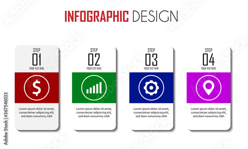 Vector Infographic design. Eps 10. Can be used for diagram, banner, number options, workflow layout, step up options or web design