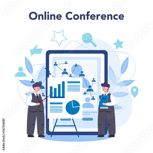 Sociologist online service or platform. Scientist study of society,