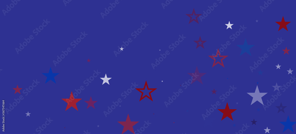 National American Stars Vector Background. USA Veteran's 11th of November Independence President's Labor 4th of July Memorial Day 