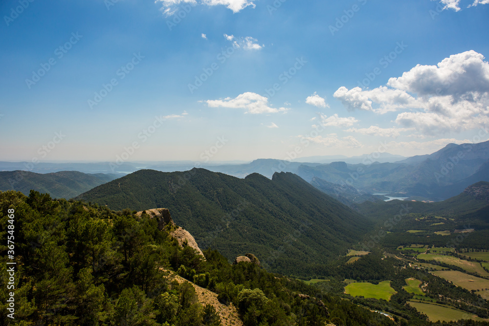 Fototapeta premium Spring in Tremp, Lleida, Pyrenees, Spain