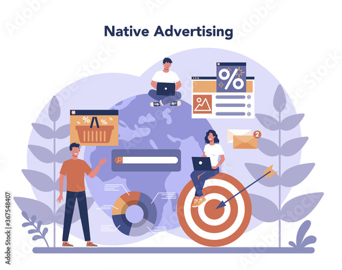 Contextual advertsing and targeting concept. Marketing campaign