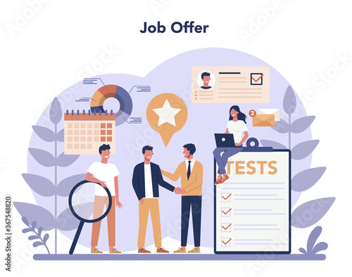 Human resources concept. Idea of recruitment and job management.