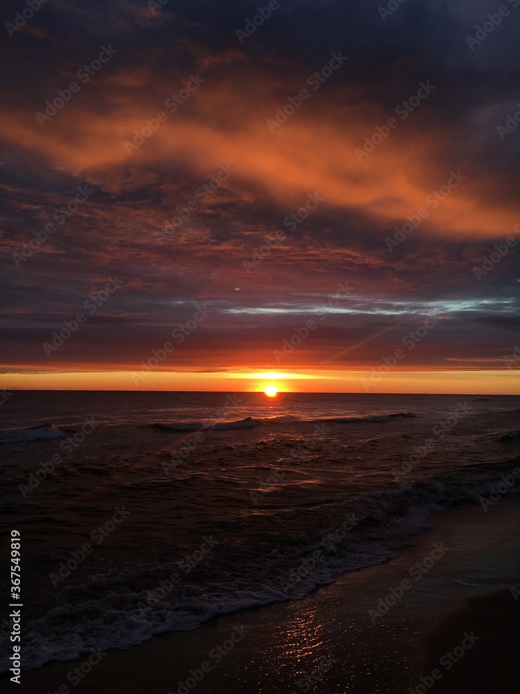 sunset on the beach