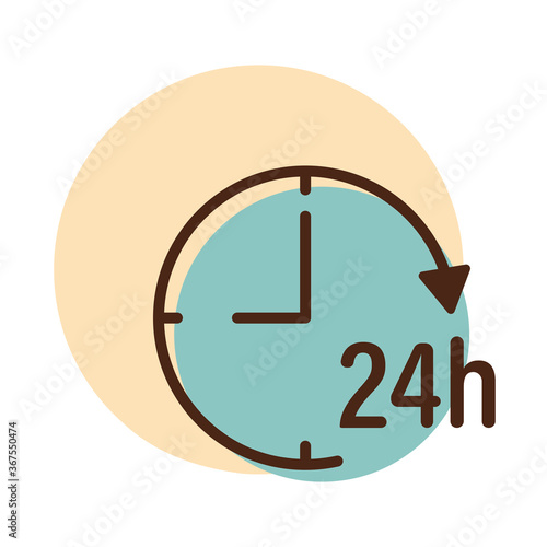 Service twenty four hours vector icon