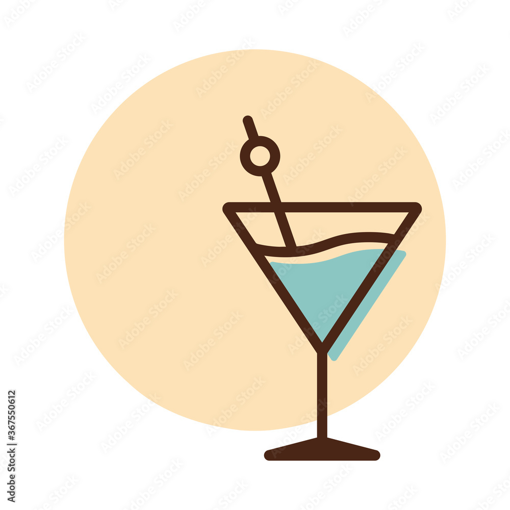 Cocktail drink glass icon vector Cocktail drink glass icon vector