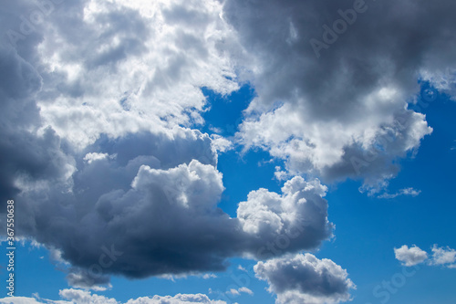 Cloudscape. Clouds on the blue sky. Cumulus clouds. © Andrey