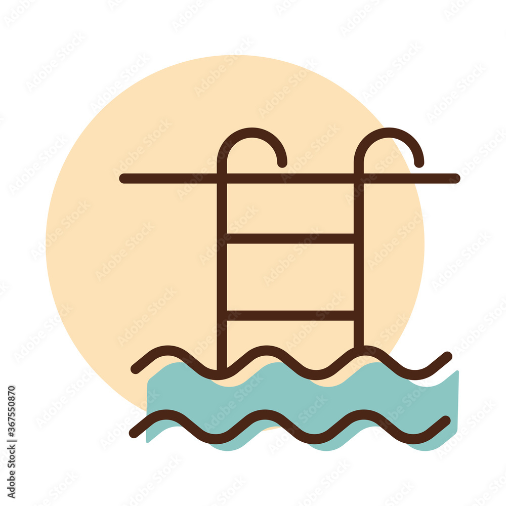 Swimming pool flat vector icon Swimming pool flat vector icon