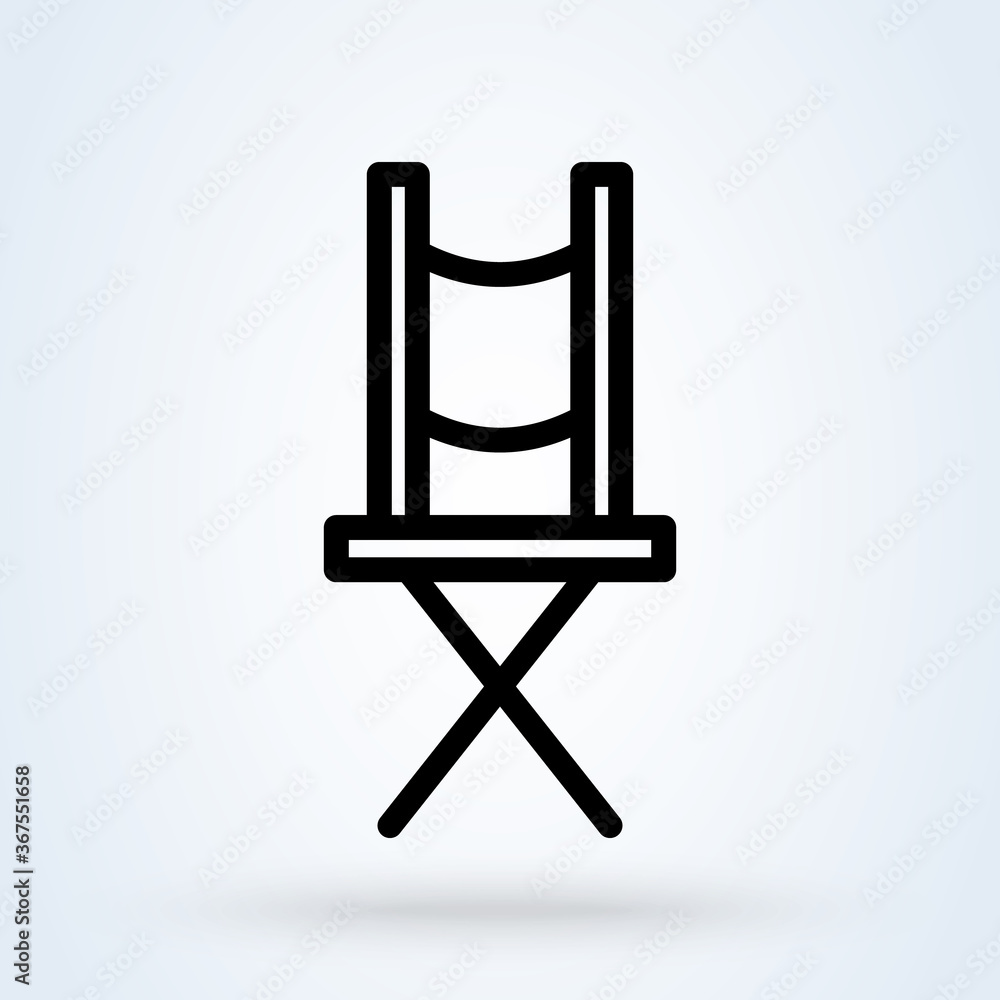 chair camp. vector Simple modern icon design illustration. chair camp. vector Simple modern icon design illustration.