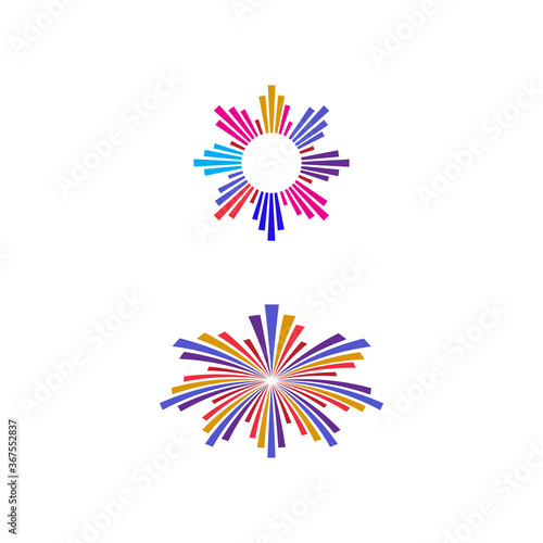 Fireworks Logo Template vector symbol