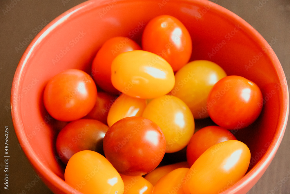 Cocktail tomatoes in a bowl