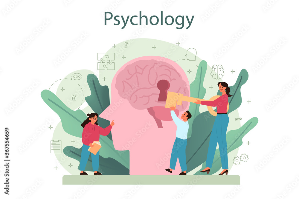 Psychology concept. Mental and emotional health studying. Studying Psychology concept. Mental and emotional health studying. Studying