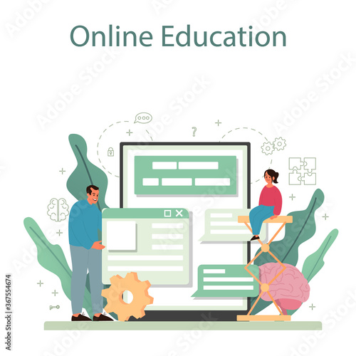 Psychology online service or platform. Mental and emotional