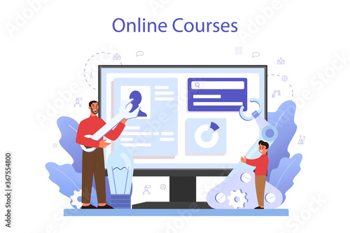 Robotics school subject online service or platform. Robot engineering
