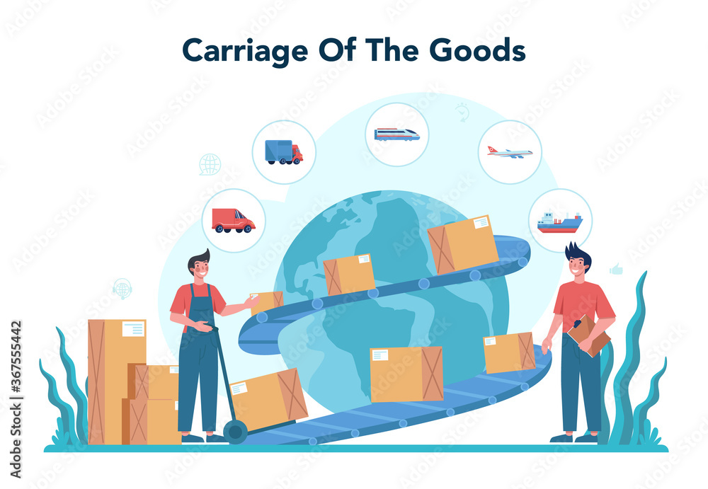 Logistic and delivery service concept. Idea of transportation and