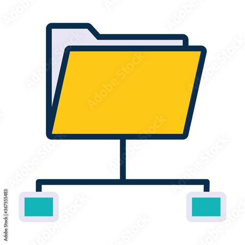 data access folder icon, line and fill style