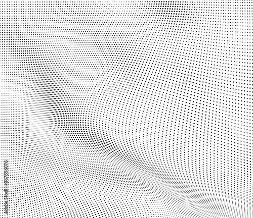 The halftone texture is monochrome. Vector chaotic background.