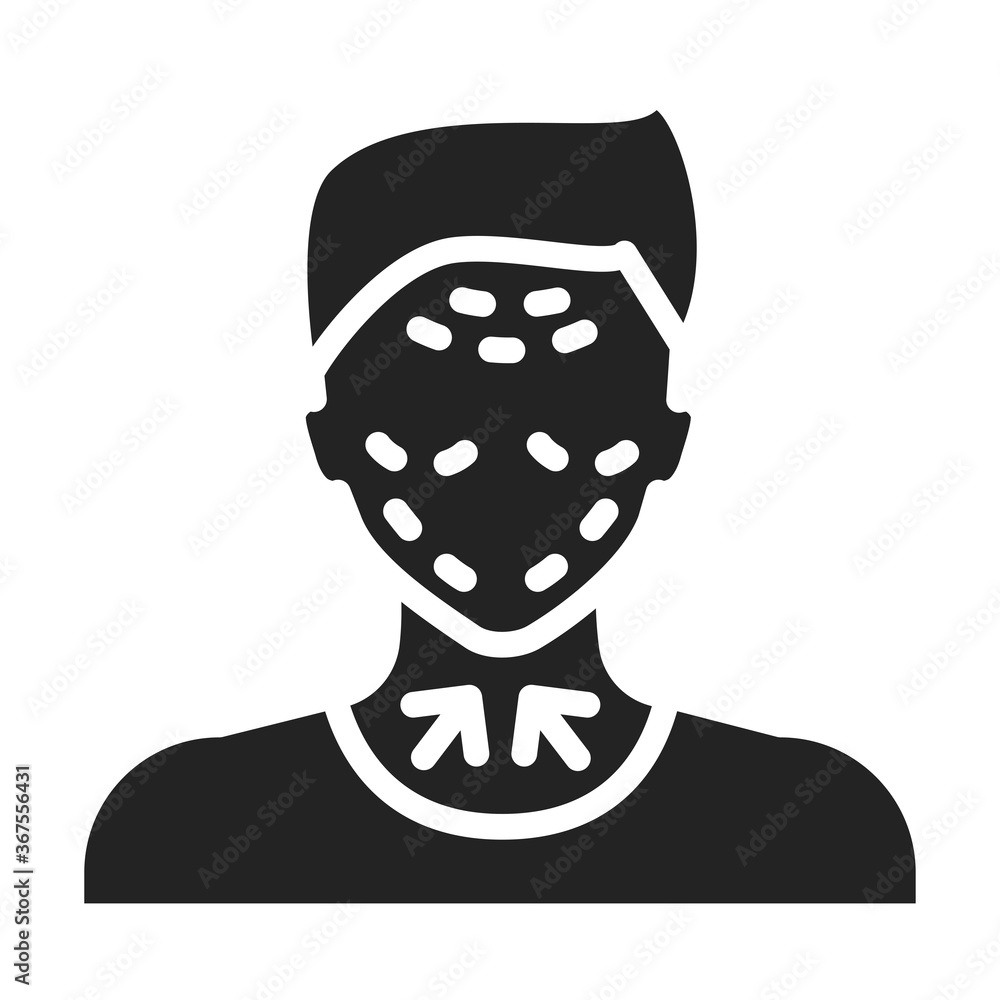 Lifting male face black glyph icon. Cosmetic surgery. Facial rejuvenation. Isolated vector element. Outline pictogram for web page, mobile app, promo. Lifting male face black glyph icon. Cosmetic surgery. Facial rejuvenation. Isolated vector element. Outline pictogram for web page, mobile app, promo.