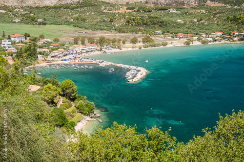Fototapeta Naklejka Na Ścianę i Meble -  Scenic view on Keri sandy beach on south west coast of Zakynthos island, Greece