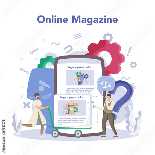 Logician online service or platform. Scientist systematicly study
