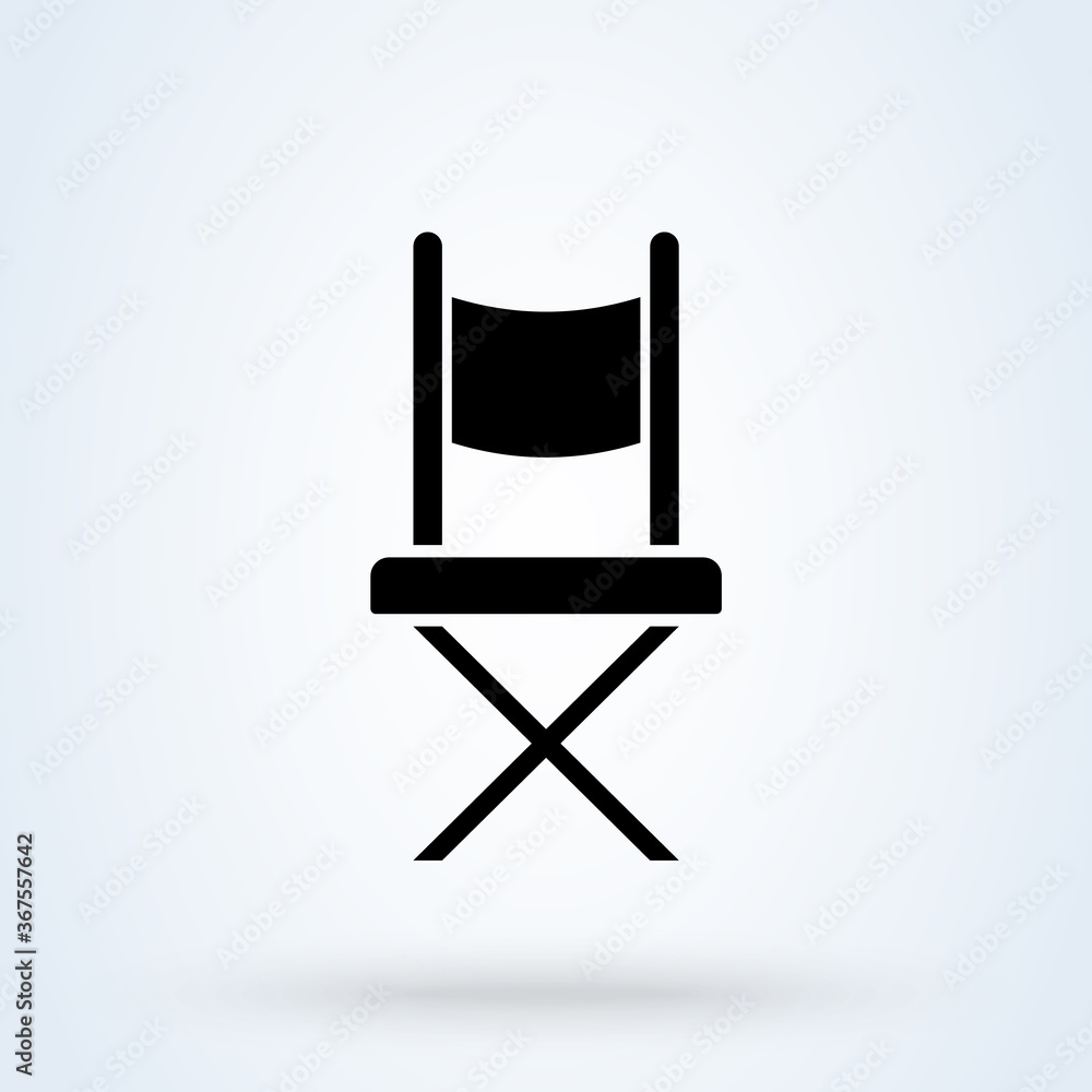 chair camp. Simple modern icon design illustration. chair camp. Simple modern icon design illustration.