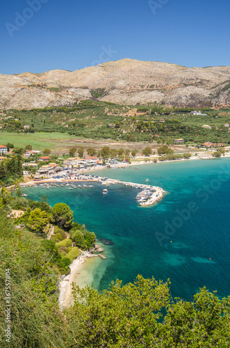 Fototapeta Naklejka Na Ścianę i Meble -  Scenic view on Keri sandy beach on south west coast of Zakynthos island, Greece
