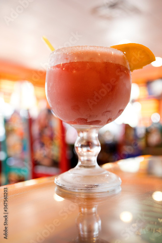 Raspberry Margarita on a Ta...