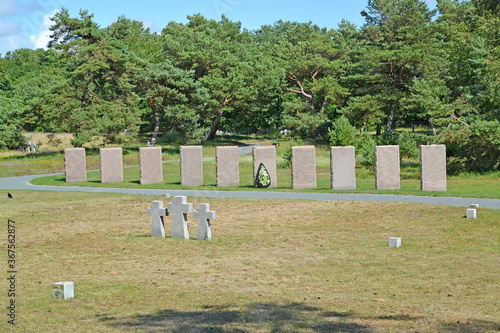 Memorial plates at the international cemetery of World War II. Baltiysk, Kaliningrad region photo