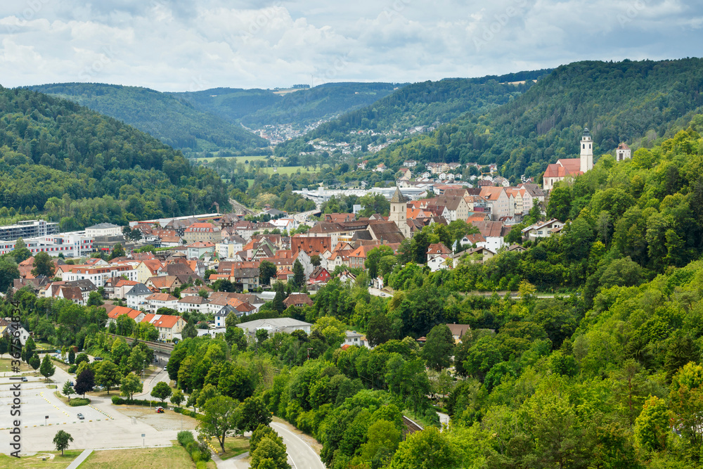 Ausblick auf die Stadt Horb im Landkreis Freudenstadt (Region Nordschwarzwald)