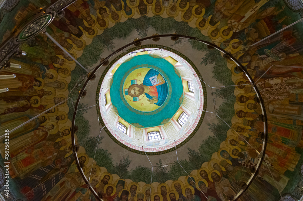 Ceiling painting in an Orthodox church.
