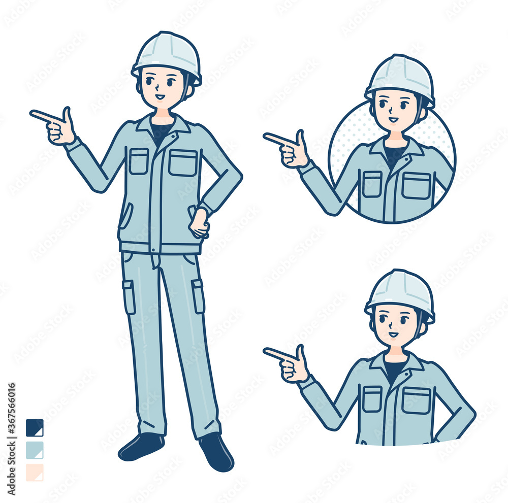 simple work wear Construction site man_commentary simple work wear Construction site man_commentary