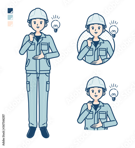 simple work wear Construction site man_idea