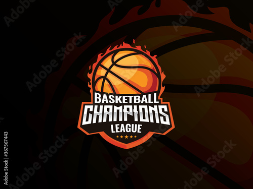 Fotografiet Basketball sport logo design
