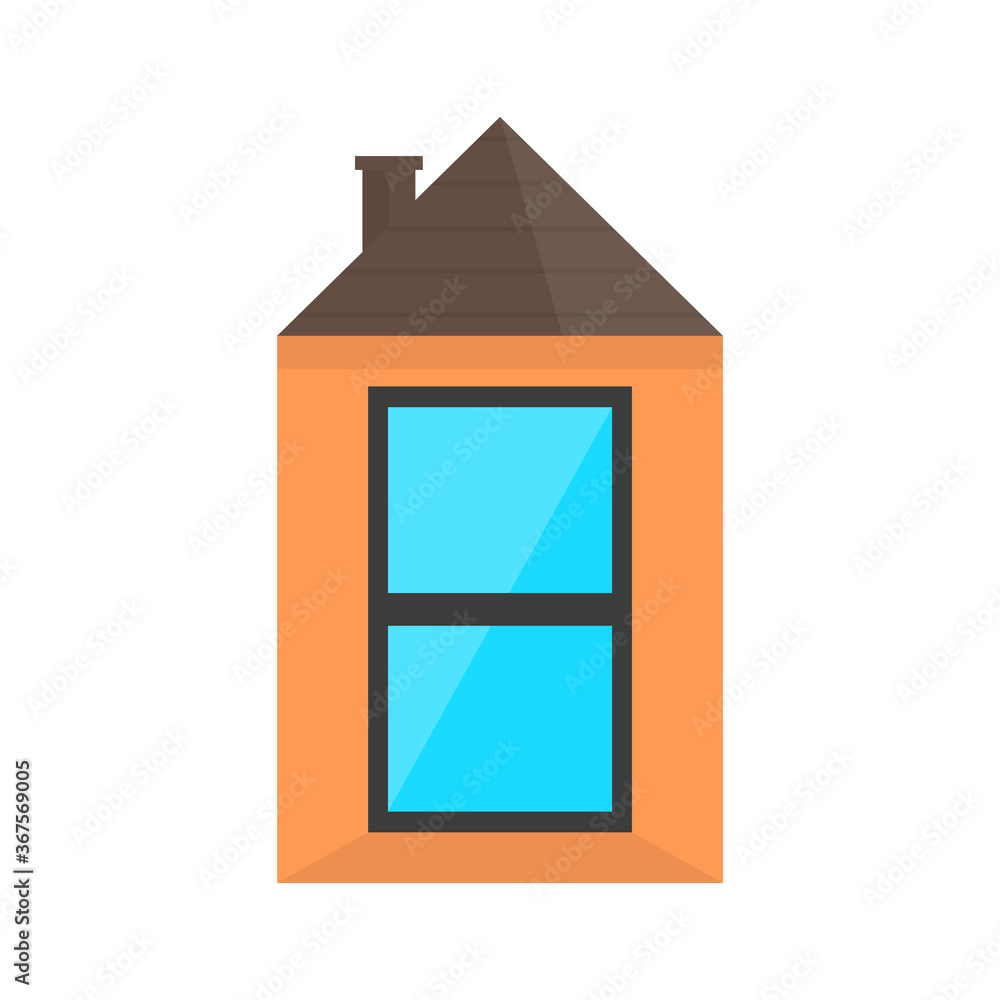 Residential house icon. Home building icon - Vector Residential house icon. Home building icon - Vector