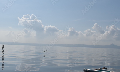 The smooth sailing on the lake in Tagay Tay Philippines photo