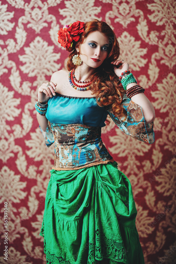 girl in national gypsy costume girl in national gypsy costume