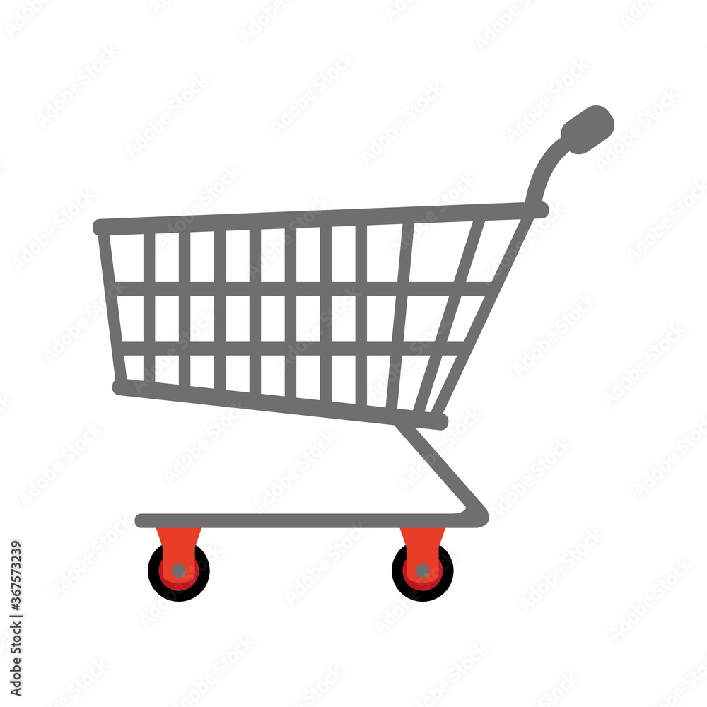 Isolated shopping cart icon. Market cart icon - Vector Isolated shopping cart icon. Market cart icon - Vector