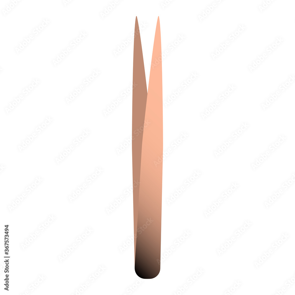 Tweezers for manicure. Rose gold and black gradient. Vector illustration. Tweezers for manicure. Rose gold and black gradient. Vector illustration.
