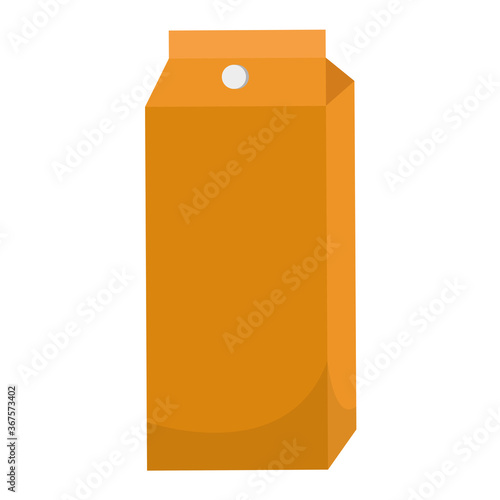 Isolated juice box icon. Drink icon - Vector