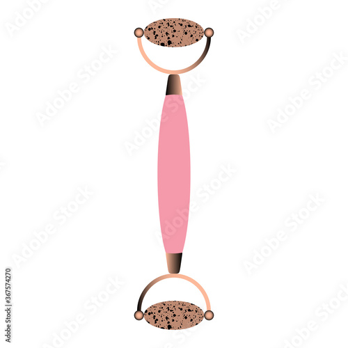Pumice stone. Foot file callus hard skin remover. Accessories for pedicure. Vector llustration.