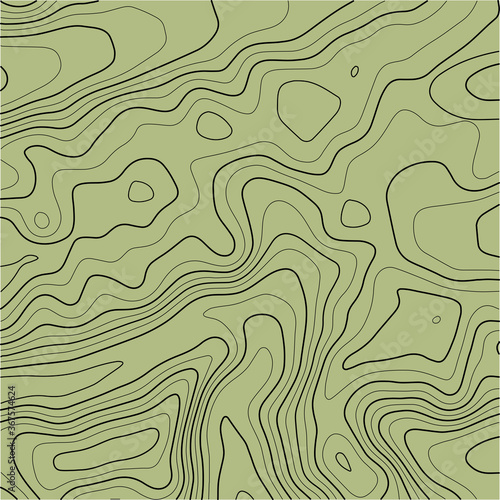 Abstract Topographic Contour Map Template. Abstract composition of black circles and lines on a white background. EPS10 Vector