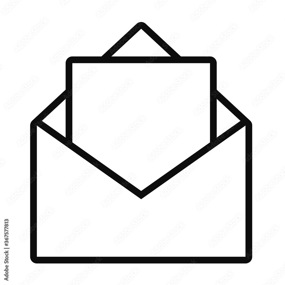 document envelope icon, line style