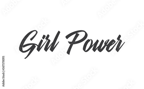 Girl power quote feminist lettering. Calligraphy inspiration graphic design typography element. Hand written card. Simple vector Female sign.