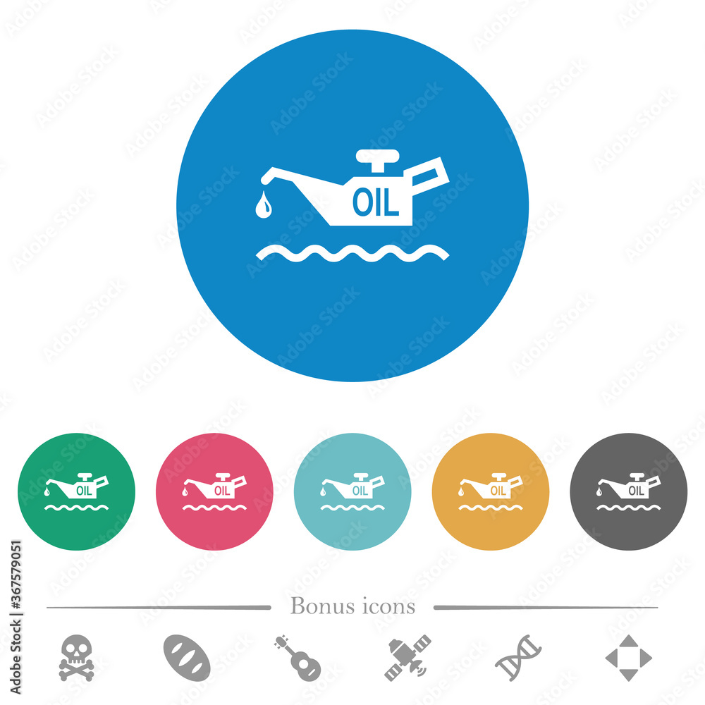 Oil level indicator flat round icons Oil level indicator flat round icons