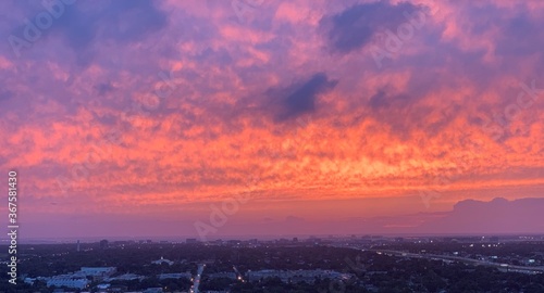 Night Sky   sunset over the city.