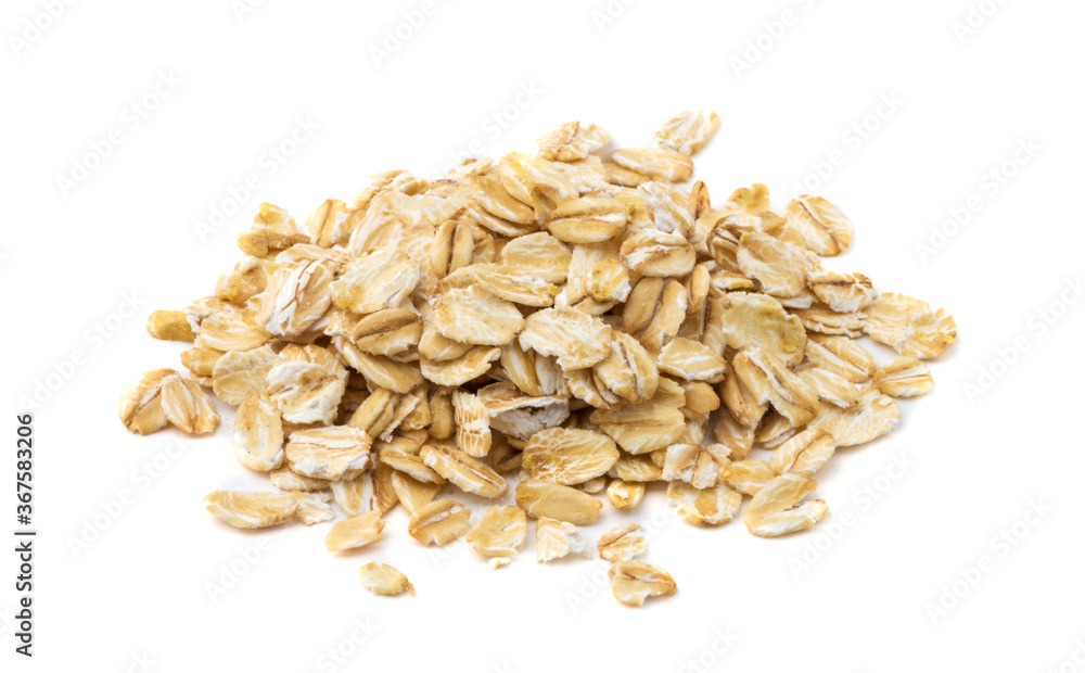 pile of oatmeal isolated on white background pile of oatmeal isolated on white background