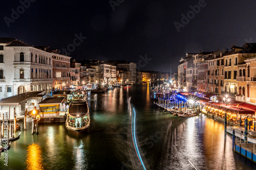 The beautiful city of Venice in Italy seen from the boat.