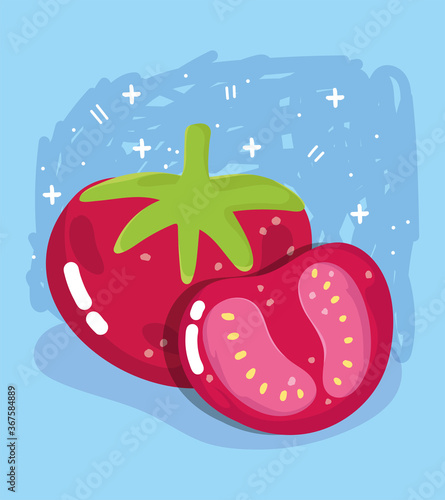 food vegetable menu fresh diet ingredient whole and slice tomato