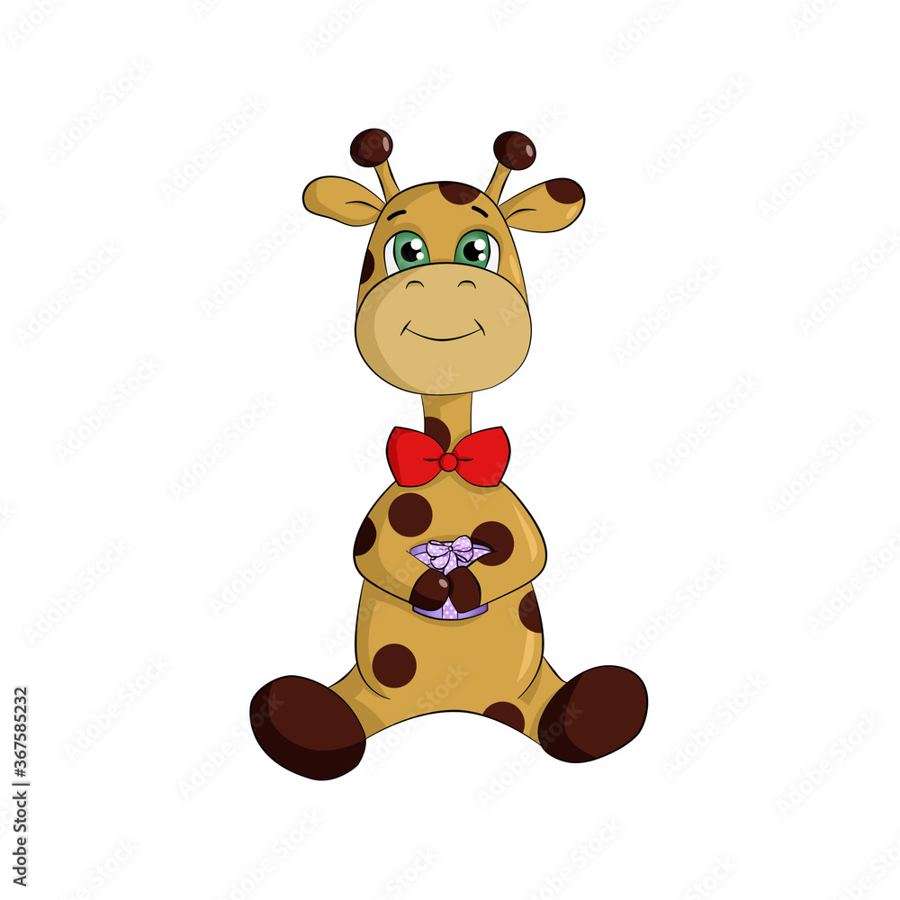 giraffe with a gift Digital art giraffe with a gift Digital art