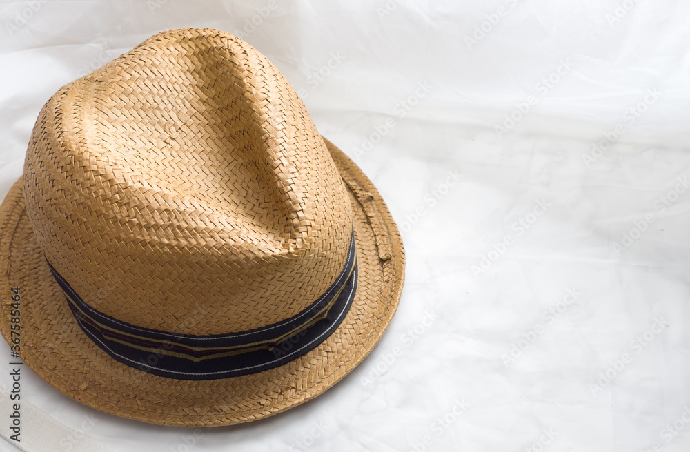 A fashion hat on a white background