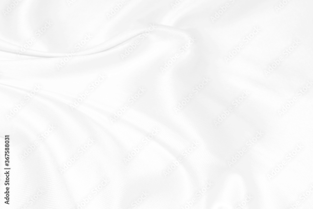 beauty abstract clean and soft fabric white smooth curve shape decorate fashion textile background